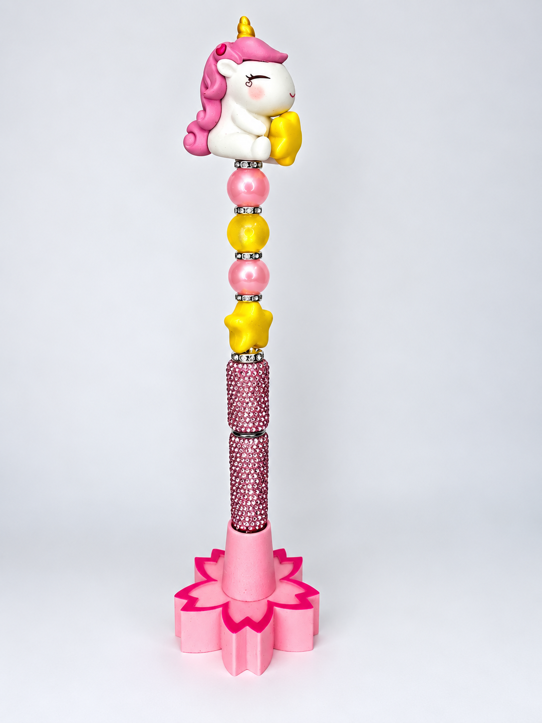 Unicorn star rhinestone pen