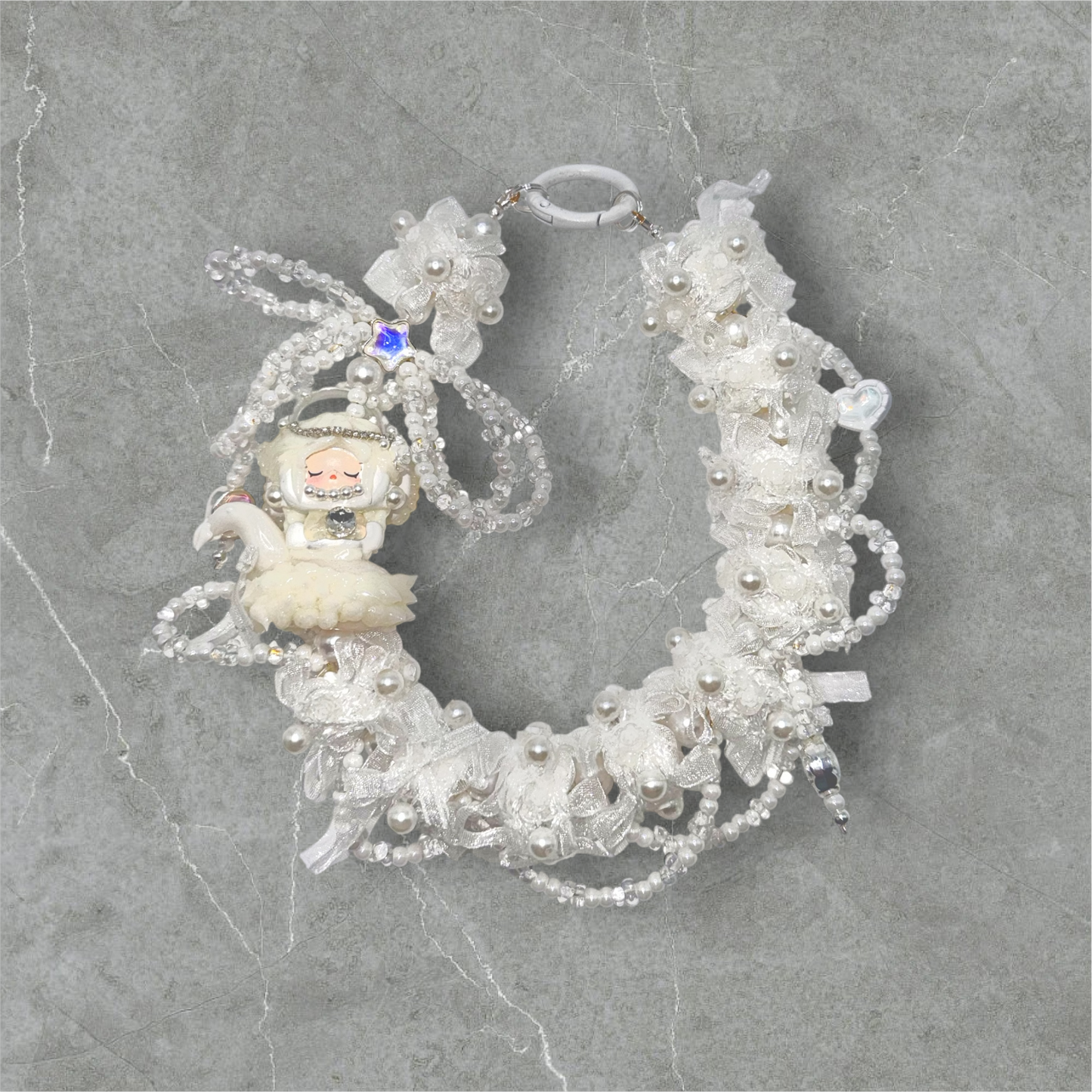 Skullpanda hand painted white